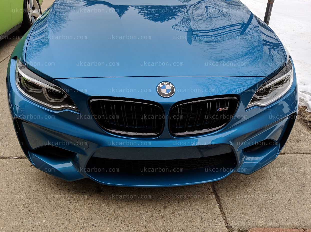 BMW M2 M235i 2 Series Carbon Fibre Headlight Eyelids Trim F22 F23 by UKCarbon