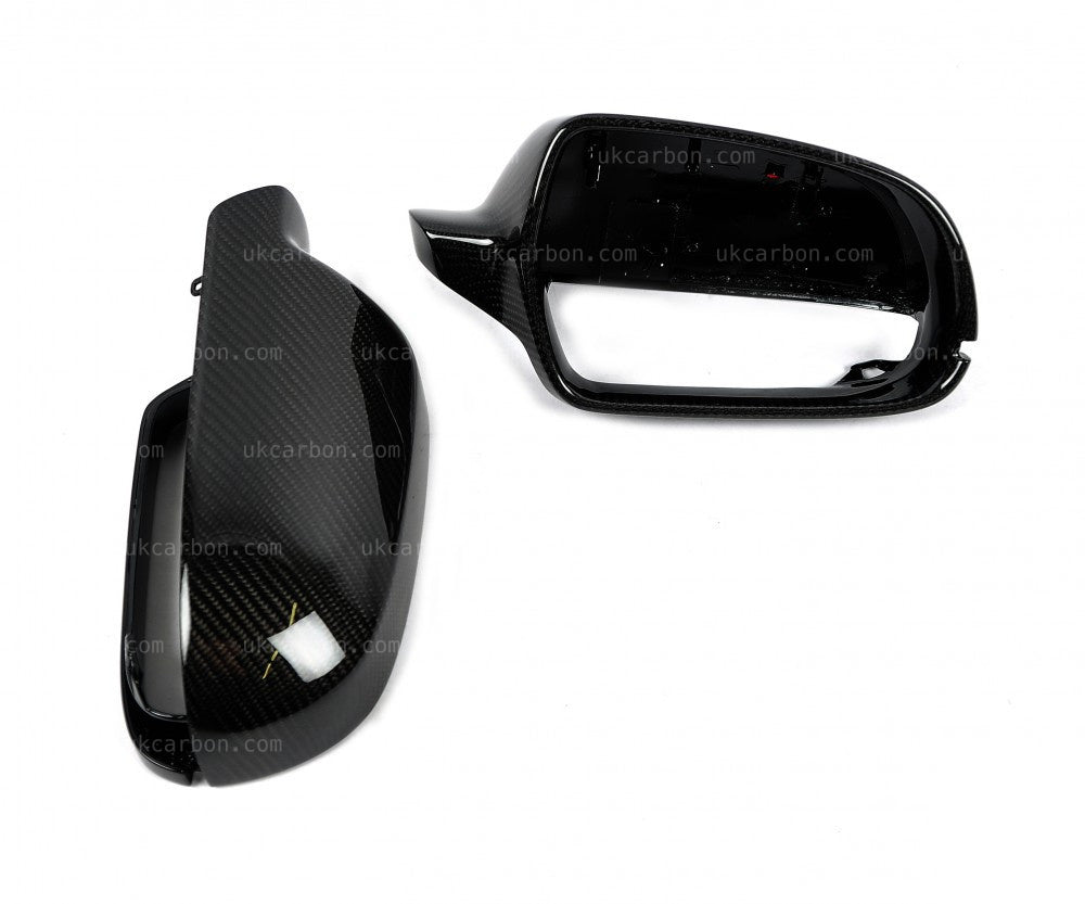 AUDI A4 S4 Carbon Mirror Cover Replacements Fibre B8.5 2012-2015 by UKCarbon